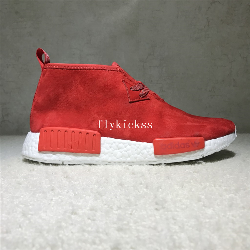 Real Boost Adidas NMD Chukka Suede Red